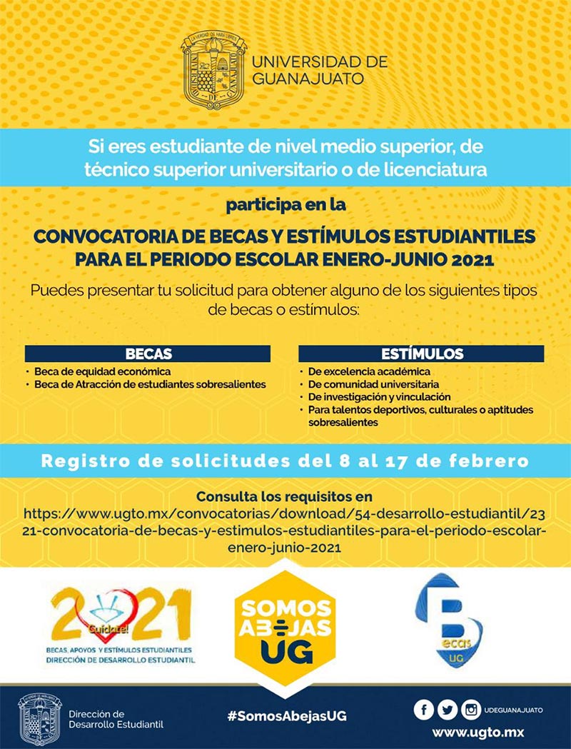 Imagen de Estímulo de Comunidad Universitaria - Universidad de Guanajuato, 2021 (enero-junio), 
