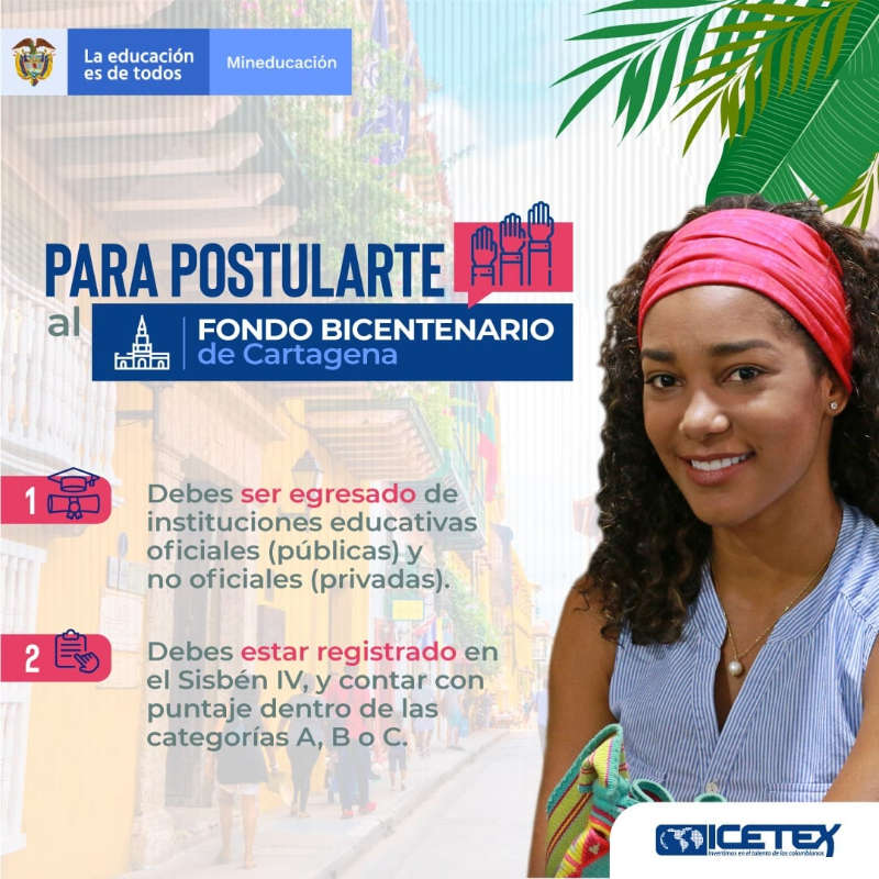 Becas Bicentenario, Distrito de Cartagena - ICETEX, 2021-2