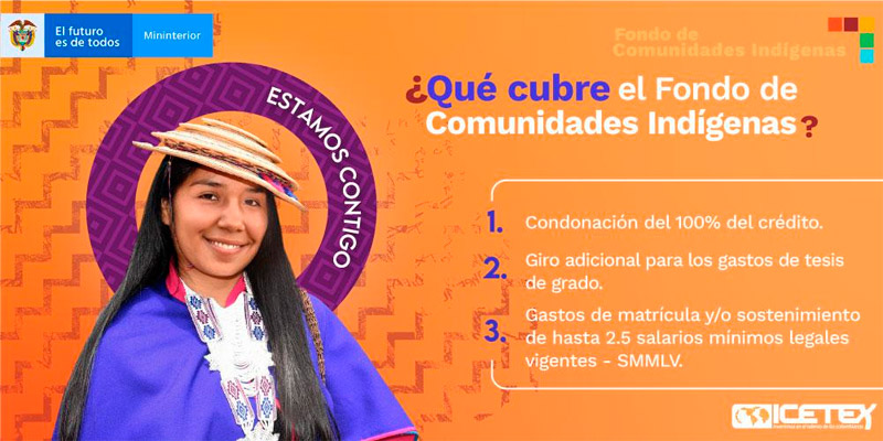 Imagen de Becas crédito del Fondo Comunidades Indígenas Álvaro Ulcué Chocué - ICETEX, 2021-2