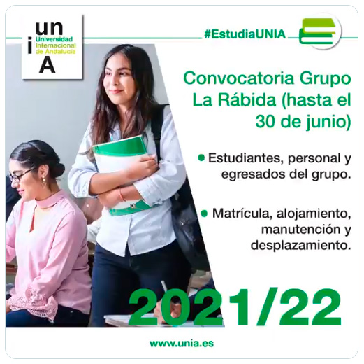 Becas para cursar másteres universitarios en la Universidad Internacional de Andalucía, UNIA, en España - Grupo La Rábida, 2021-2022
