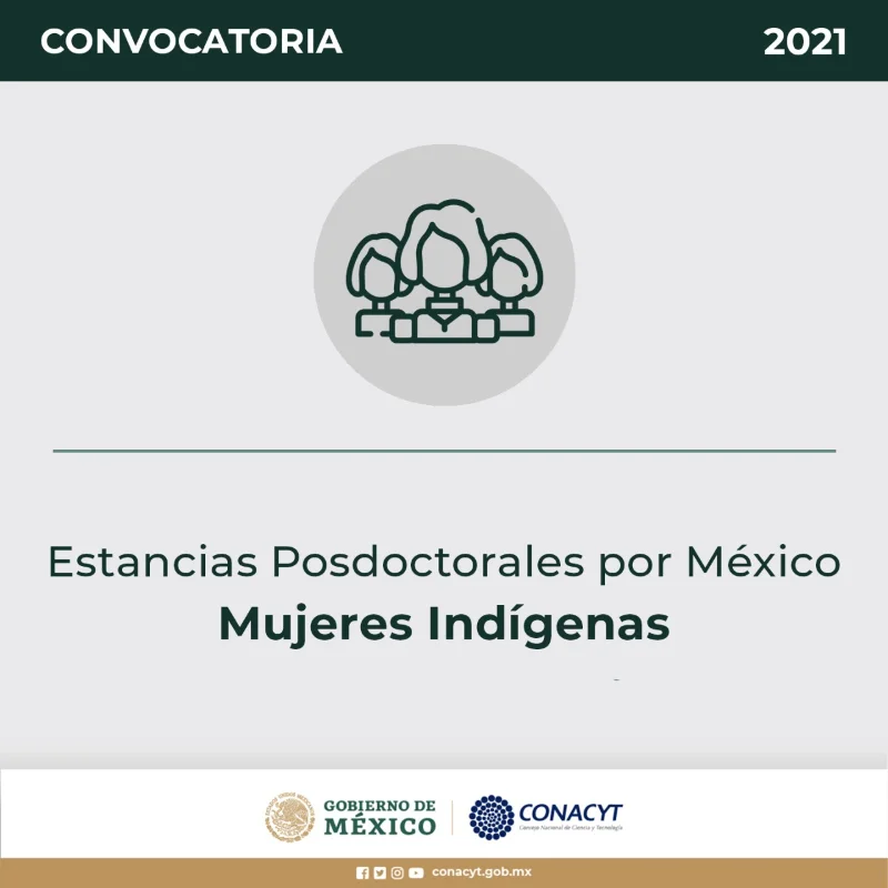 Becas CONACYT para Estancias Posdoctorales por México - Mujeres indígenas, 2021-3