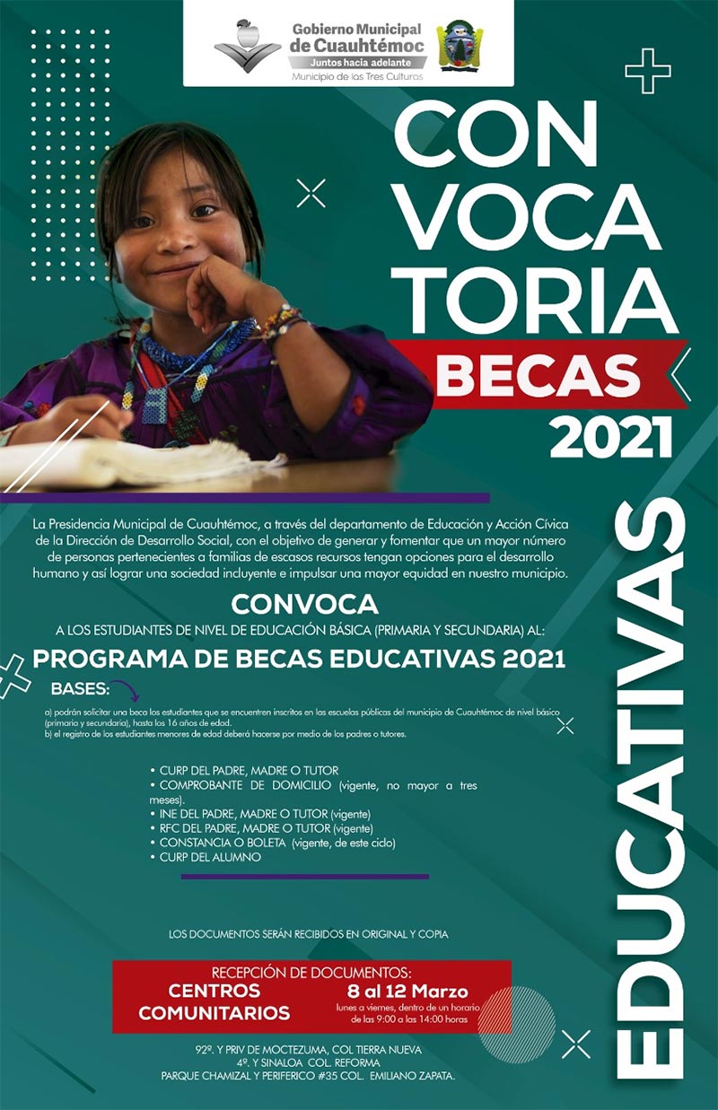Imagen de Becas Educativas 2021, Municipio de Cuauhtémoc, Chihuahua, 