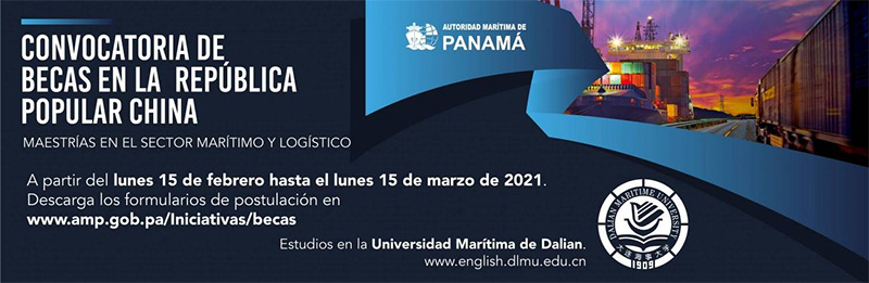 Imagen de Becas para maestrías en el sector marítimo y logístico en China - AMP Panamá, 2021, 