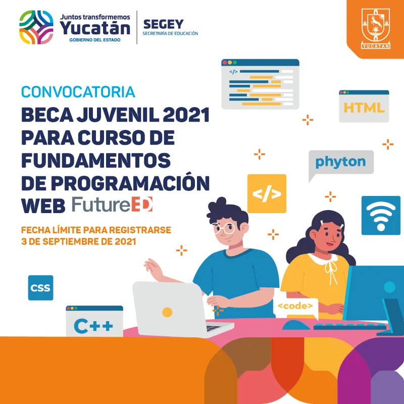 Beca Juvenil para curso de Fundamentos de Programación Web Future-ED - Gobierno de Yucatán, 2021