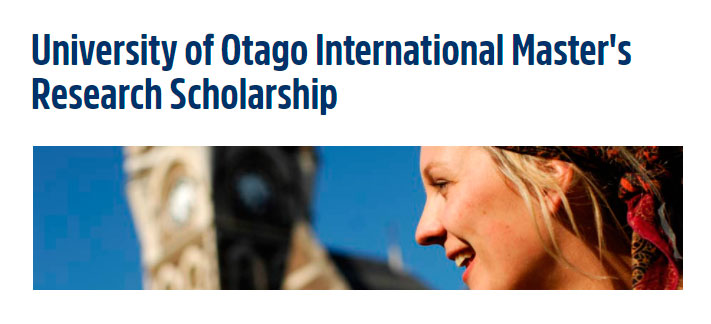 Becas University of Otago International Research Master's Scholarship, 2021