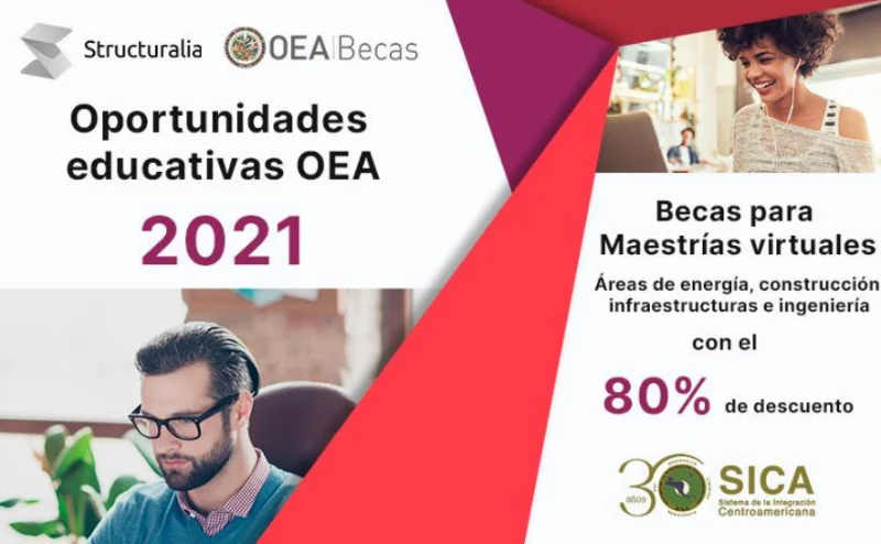 Becas para maestrías virtuales OEA - Structuralia - SICA, 2021