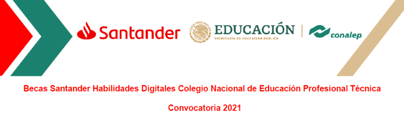 Imagen de Becas Santander Habilidades - Digitales CONALEP, 2021