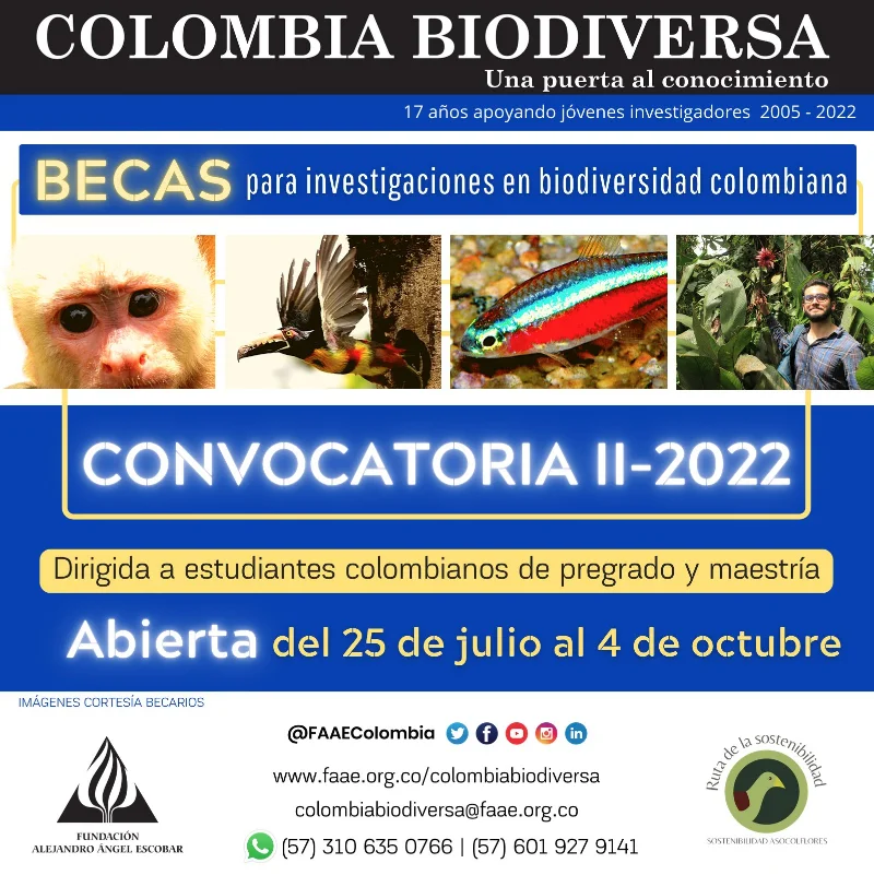 Becas Colombia Biodiversa, 2022-2