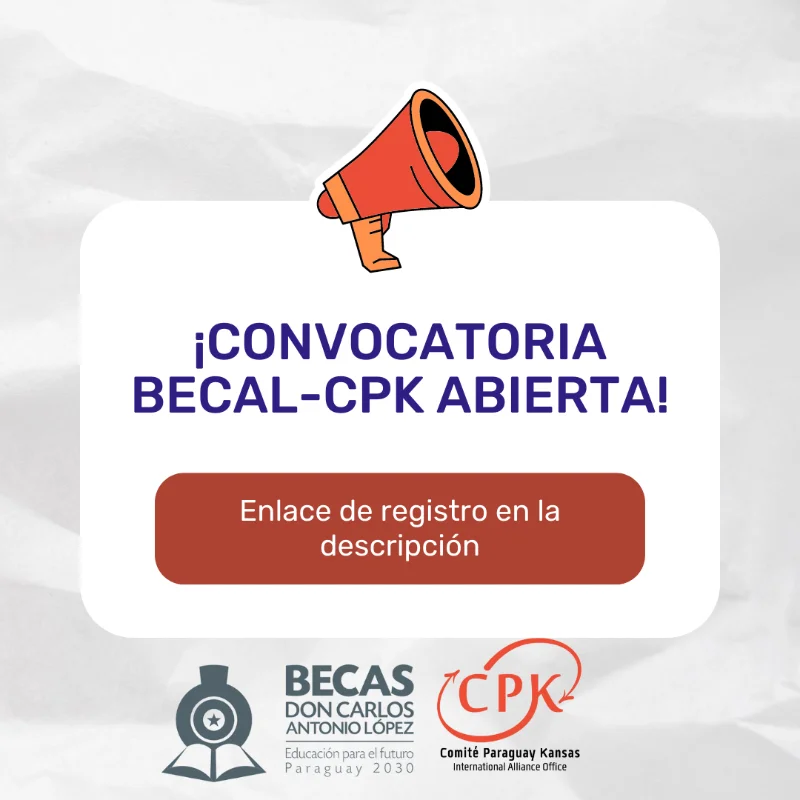 Imagen de Becas para movilidad de grado BECAL - Comité Paraguay Kansas (CPK), 2022-2