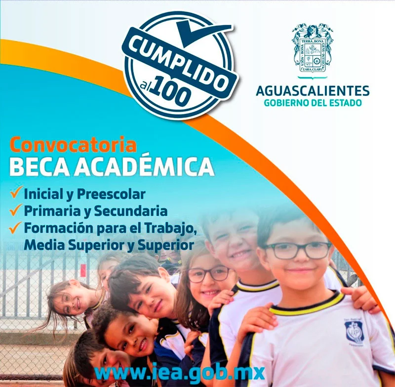 Beca Académica Formación para el trabajo, Media Superior y Superior, particulares - Estado de Aguascalientes, cuatrimestral, 2022-2023