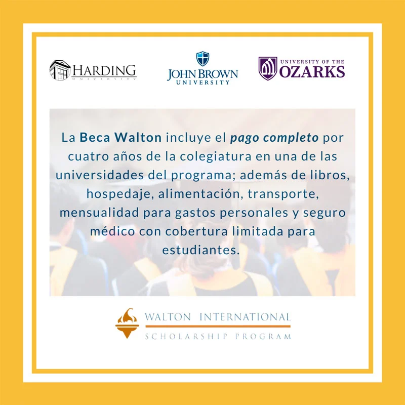 Programa internacional de Becas Walton para mexicanos, 2022-2023