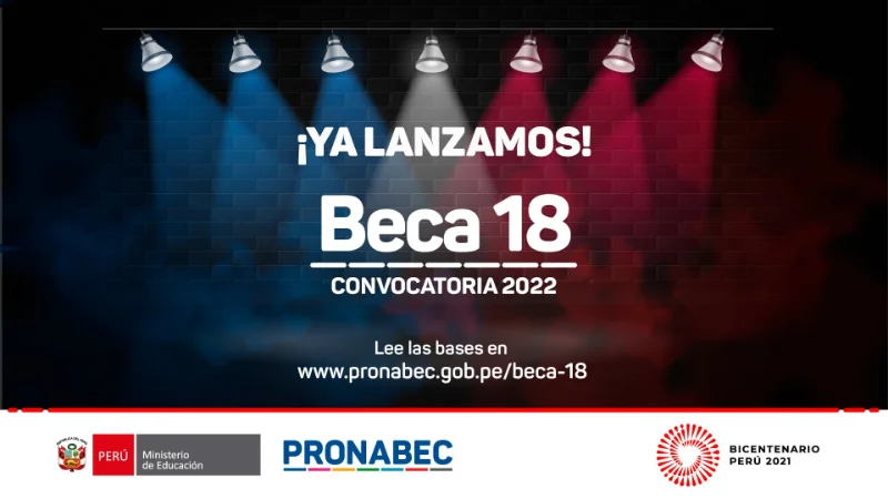 Beca 18 - PRONABEC, 2022