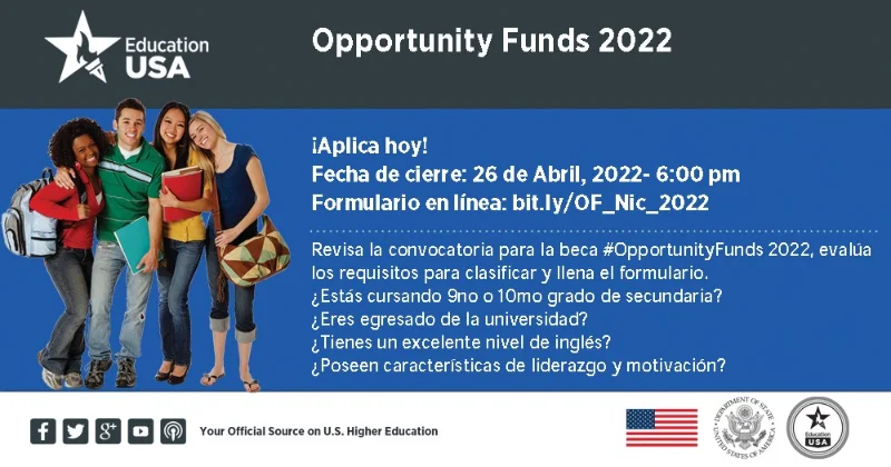Beca Opportunity Funds - Education USA - Nicaragua, 2022