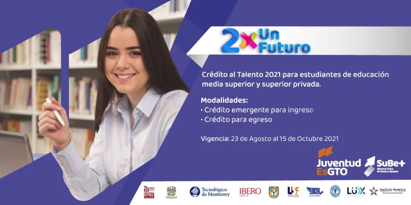 Becas 2xUn Futuro - JuventudesGto - Gobierno de Guanajuato, 2022