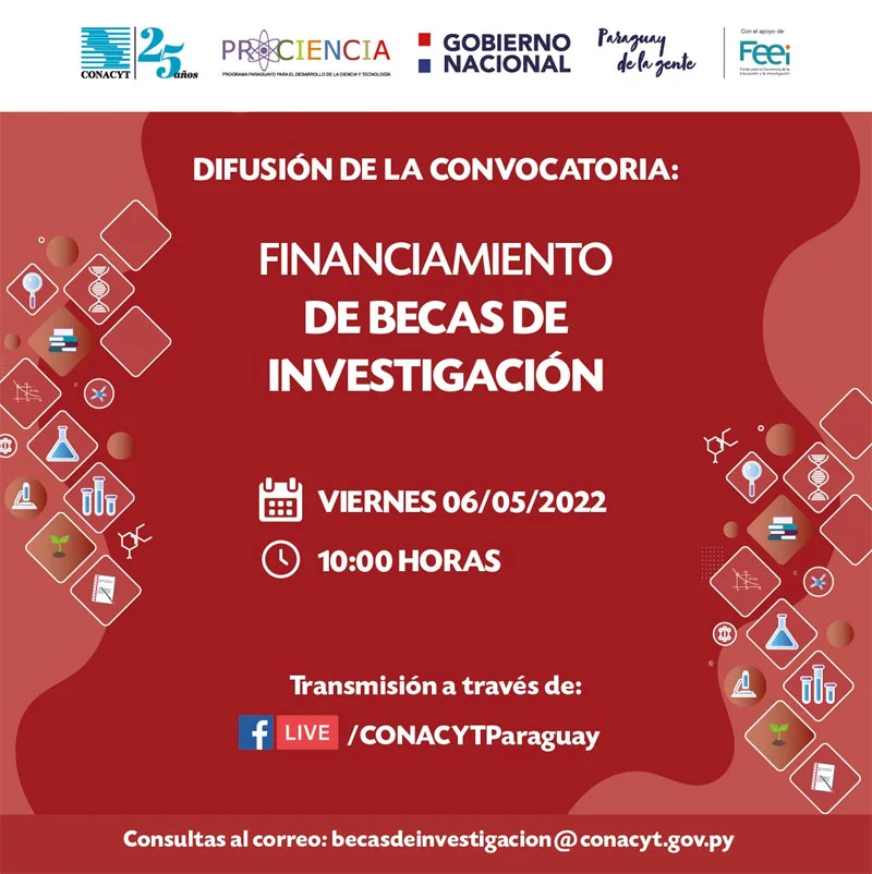 Becas de investigación - CONACYT Paraguay, 2022