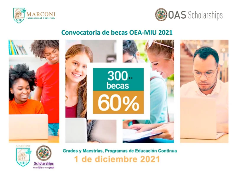 Becas de la OEA y la Universidad Internacional Marconi, 2022 (verano)