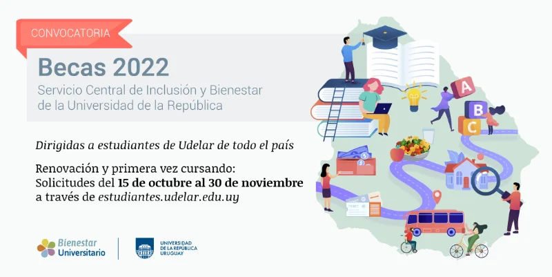 Becas de la Universidad de la República Uruguay - UDELAR, 2022