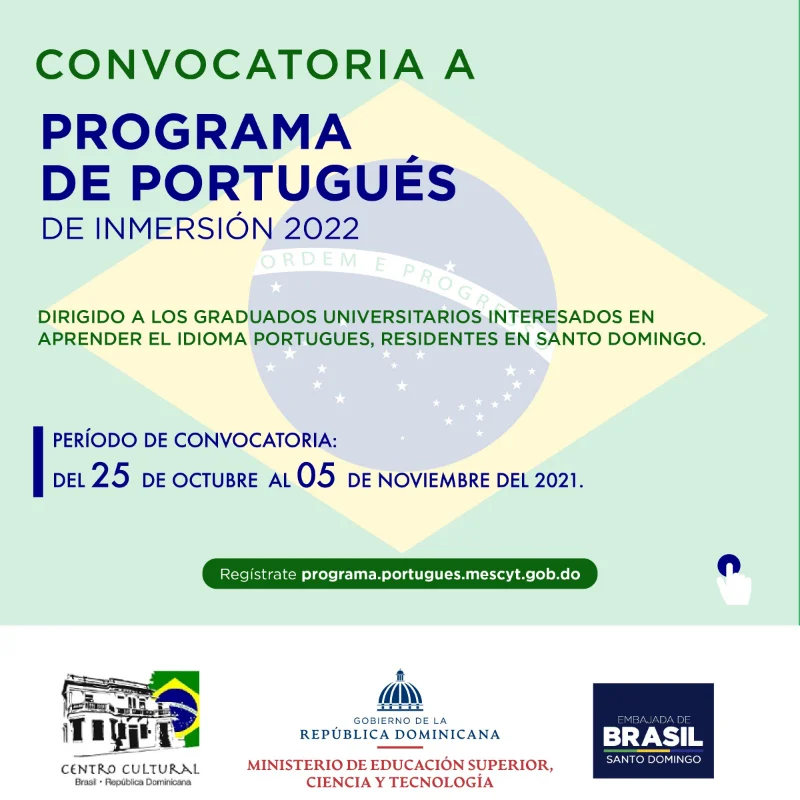 Becas del Programa Portugués por inmersión - MESCYT, 2022