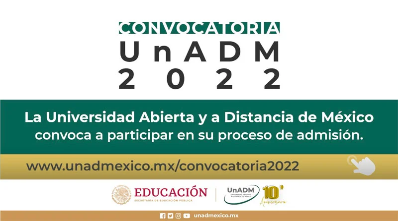 Becas en la Universidad Abierta y a Distancia de México para estudios de Educación Superior, 2022