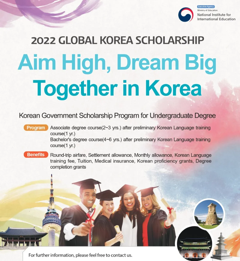 Becas Global Korea Scholarship - GKS, para estudiantes internacionales de licenciatura - Gobierno de Corea, 2022