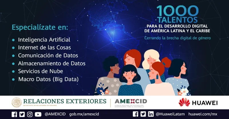 Becas Huawei - SRE - 1000 Talentos para el Desarrollo Digital de América Latina y El Caribe, 2022