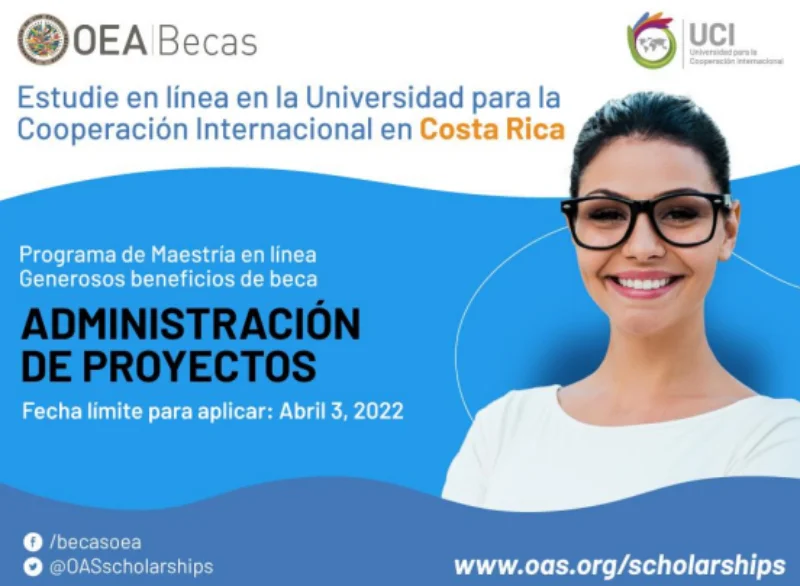 Becas OEA para Administración de Proyectos en la Universidad para la Cooperación Internacional - UCI, 2022