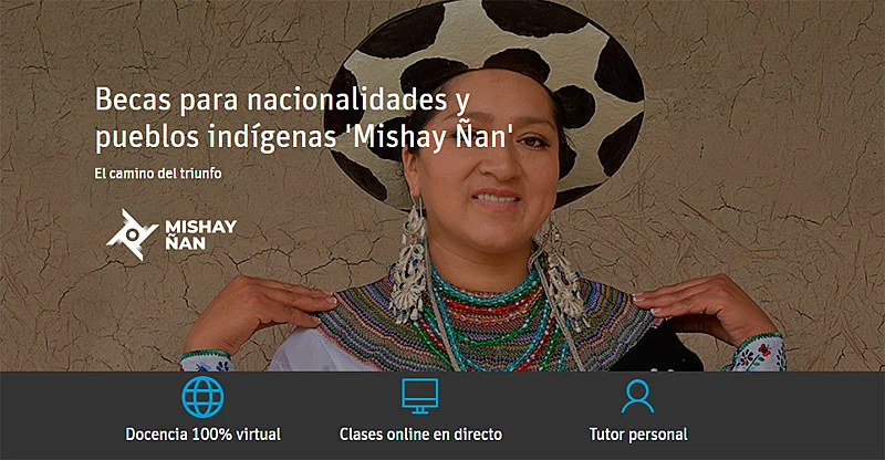 Becas para nacionalidades y pueblos indígenas 'Mishay Ñan' de Ecuador, 2022