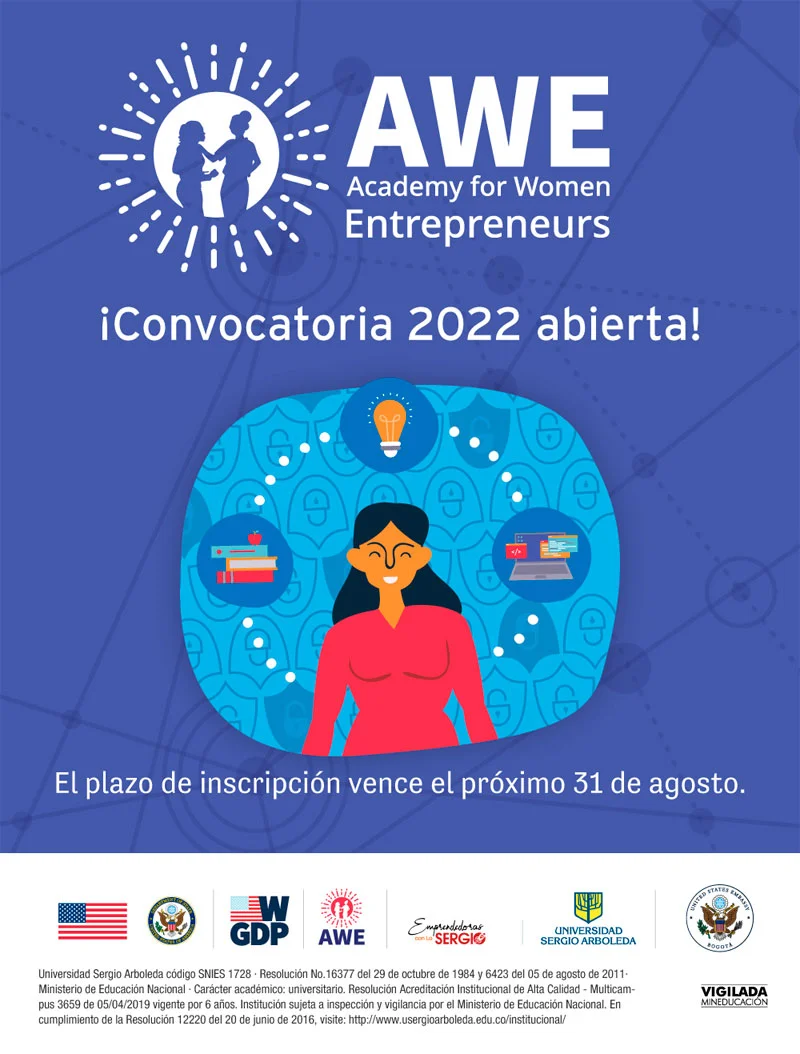 Convocatoria AWE - Academia para Mujeres Emprendedoras - Colombia, 2022