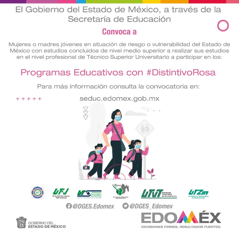 Programas educativos con Distintivo Rosa - Gobierno del Estado de México, 2022
