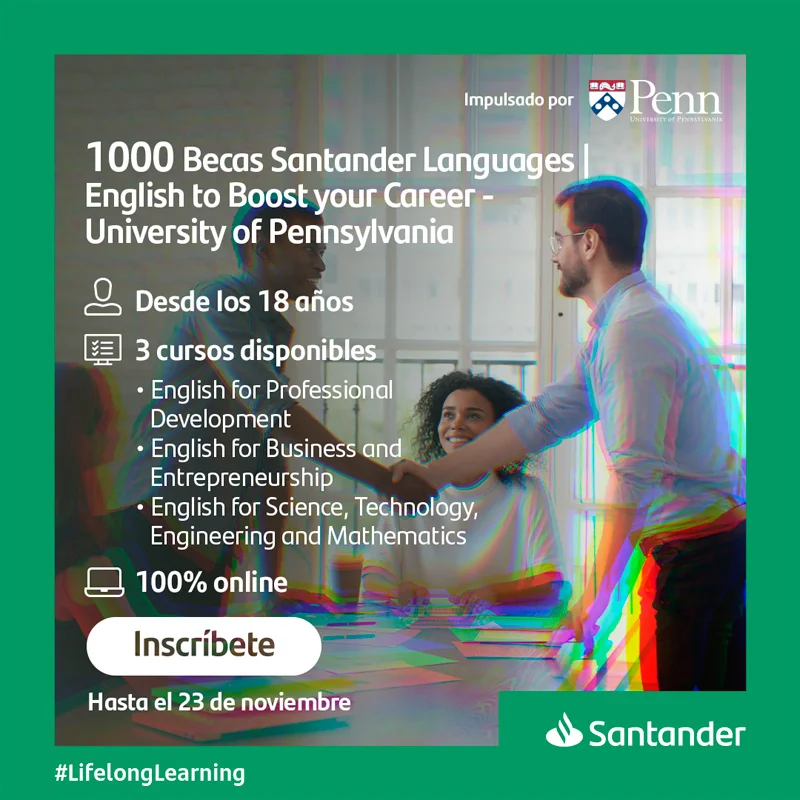Imagen de Becas Santander Language | English to Boost your Career - University of Pennsylvania, 2022
