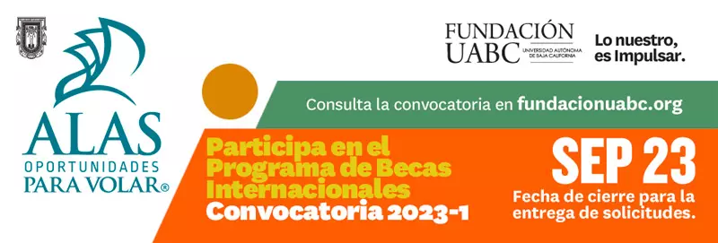 Imagen de Beca Alas, Oportunidades para Volar - Fundación UABC, 2023-1