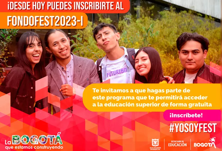 Imagen de Beca-crédito Fondo Educación Superior para Todos - FEST, Alcaldía de Bogotá, 2023-1