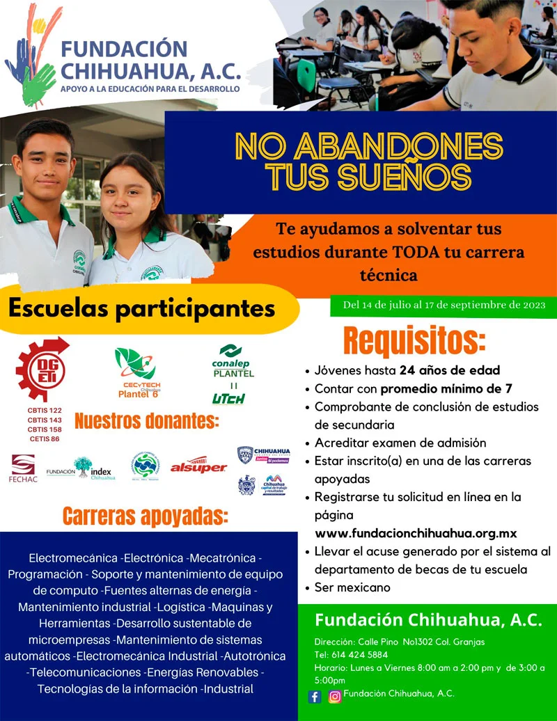 Becas Fundación Chihuahua, 2023-2024