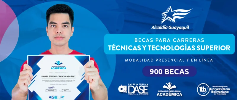 Imagen de Becas de excelencia académica | Alcaldía Guayaquil con el Instituto Superior Tecnológico Bolivariano De Tecnología, 2023-2025