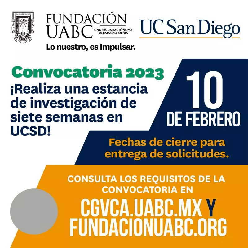 Beca Enlace - Fundación UABC, Universidad de California en San Diego - UCSD, 2023