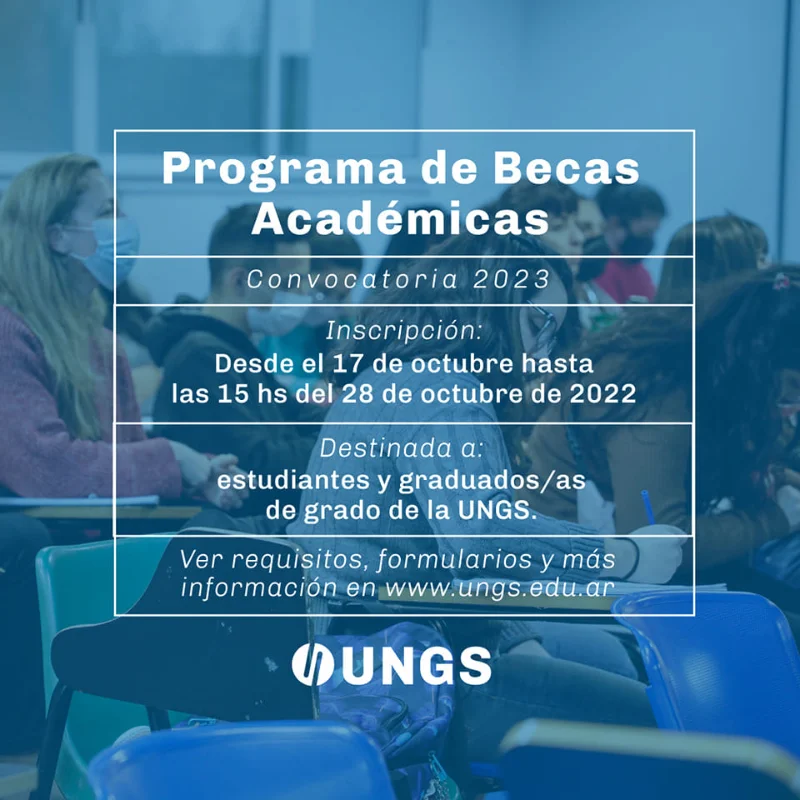 Becas académicas de la Universidad Nacional General Sarmiento - UNGS, 2023