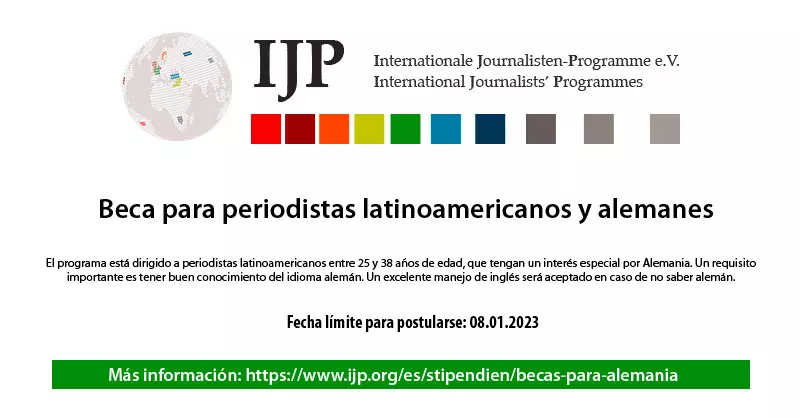 Beca IJP - Internationale Journalisten Programme, para jóvenes periodistas latinoamericanos en Alemania, 2023