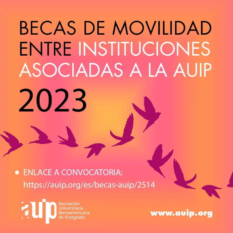 Becas AUIP - Programa de Movilidad Académica entre Instituciones Asociadas a la AUIP --> dos plazos, 2023