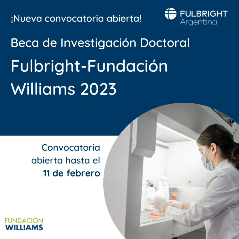 Becas de investigación doctoral Fulbright - Fundación Williams, 2023