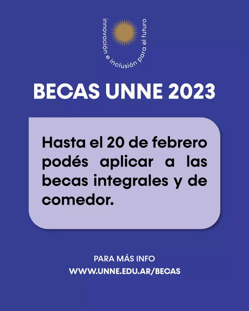 Becas de la Universidad Nacional del Nordeste - UNNE, 2023