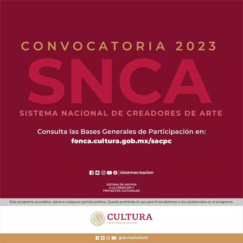 Becas del Sistema Nacional de Creadores de Arte - SNCA, 2023