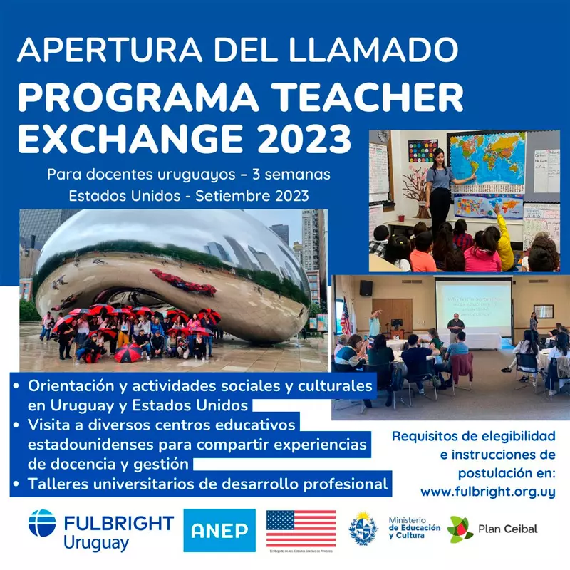 Becas Fulbright - Programa de Teacher Exchange para uruguayos, 2023