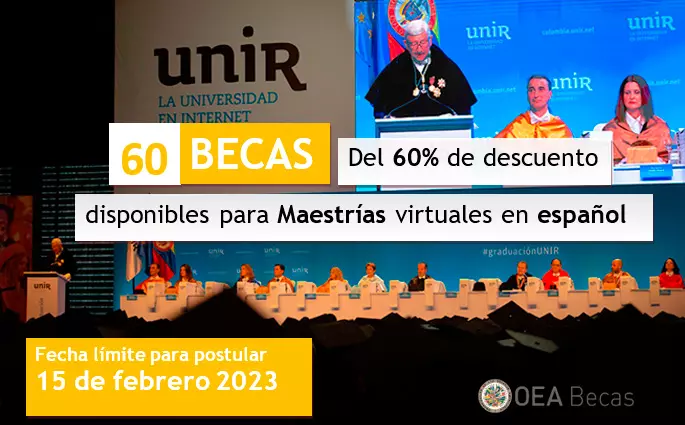 Becas OEA - UNIR para maestrías virtuales en español, 2023