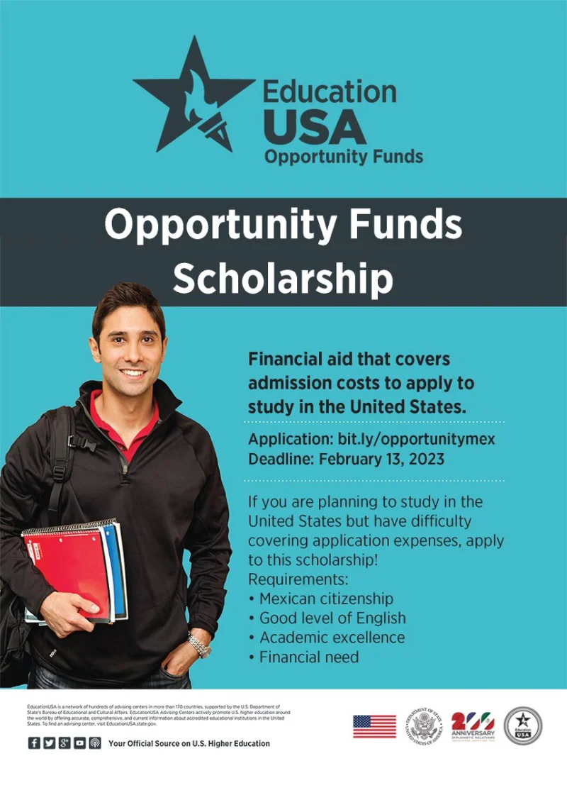 Beca Opportunity Funds - Education USA para mexicanos, 2023