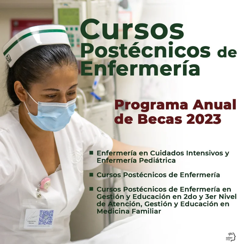 Becas para cursos postécnicos de enfermería del IMSS, 2023