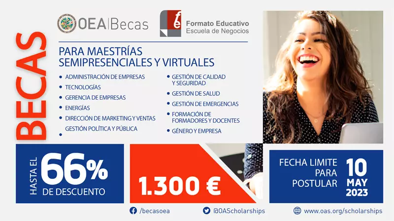Becas para maestría OEA - Formato Educativo, 2023