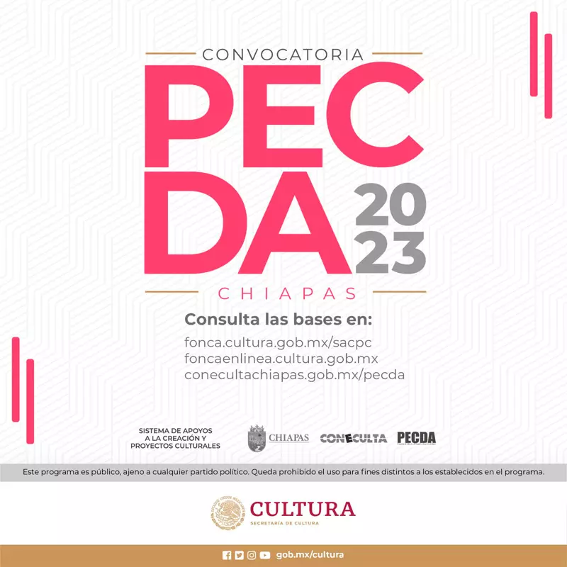 Programa de Estímulo a la Creación y Desarrollo Artístico - PECDA, Chiapas, 2023