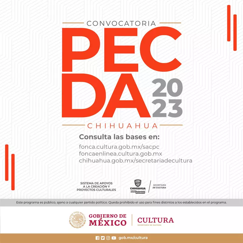 Programa de Estímulo a la Creación y Desarrollo Artístico - PECDA, Chihuahua, 2023