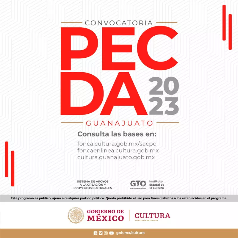 Programa de Estímulo a la Creación y Desarrollo Artístico - PECDA, Guanajuato, 2023
