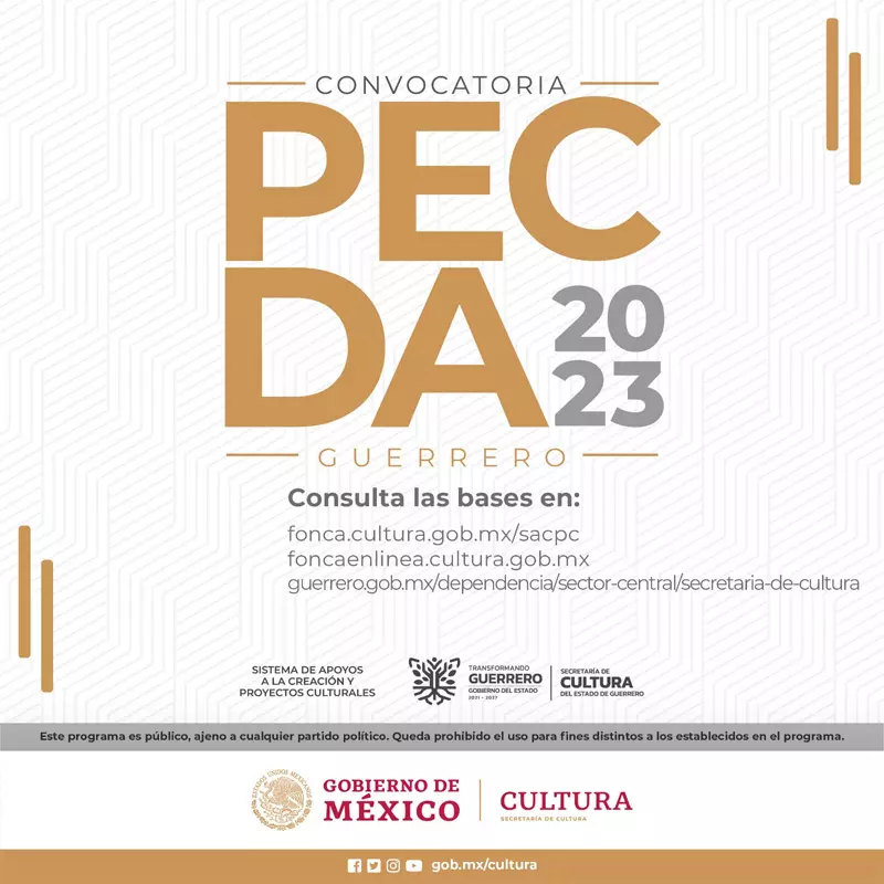 Programa de Estímulo a la Creación y Desarrollo Artístico - PECDA, Guerrero, 2023